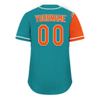 Custom Cyan Orange Classic Style Personalized Authentic Baseball Jersey UN002-D0b0a00-ba