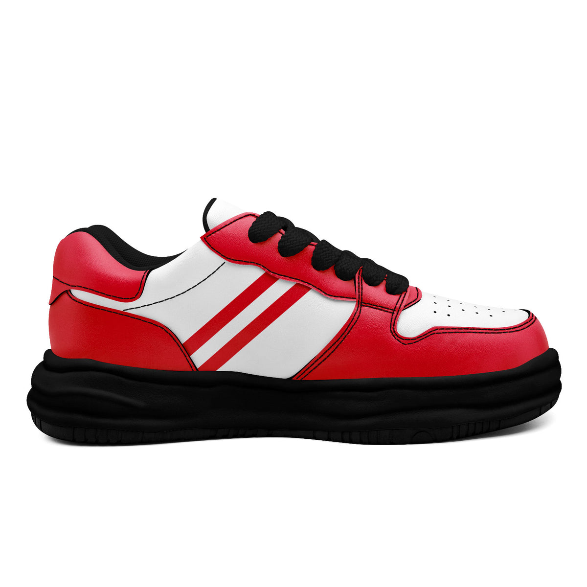 Custom Red White Kansas City Shoes Personalized Sneaker FN032-D020389-18