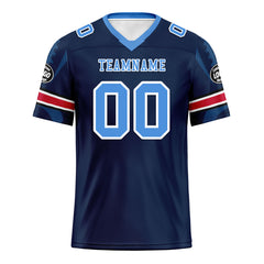 Custom Blue Tennessee Personalized Authentic Football Jersey FBJ02-D025033-32