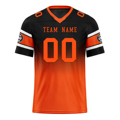 Custom Black Orange Cincinnati Personalized Authentic Football Jersey FBJ02-D020249-6