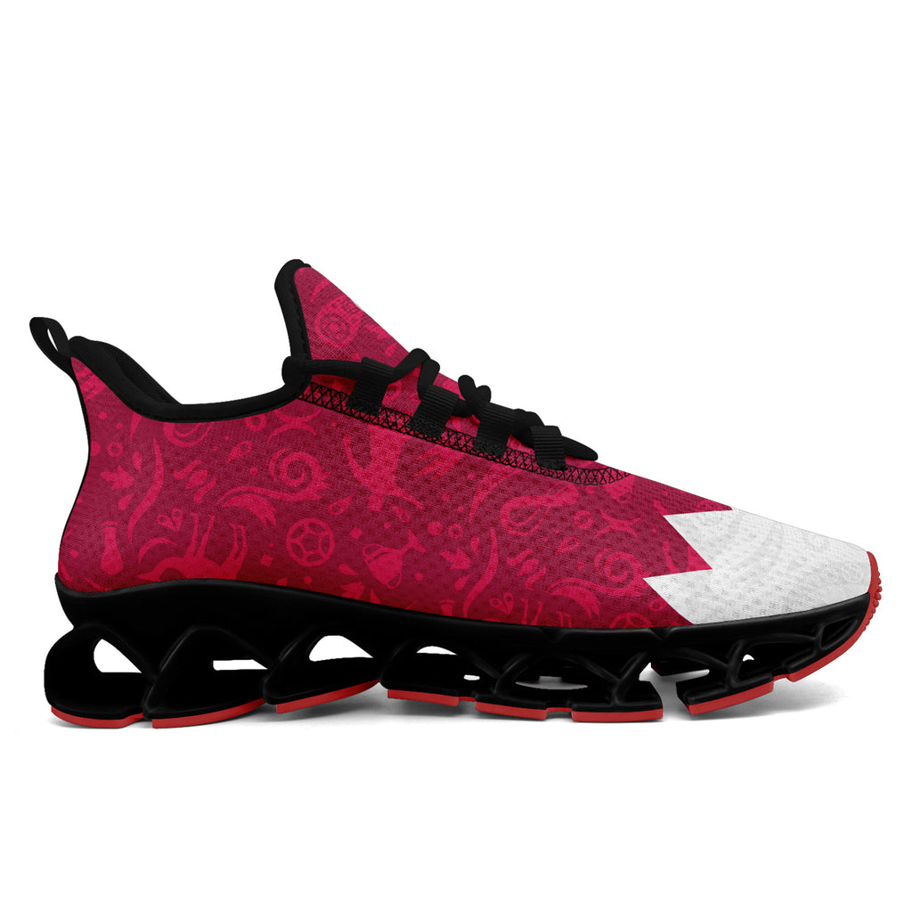 Custom Qatar 2026 World Cup Sneakers DIY Country Flag Running Shoes Lightweight Sport Shoes Gift for Football Fans Personalized Team Name and Logo FN003XD-F020030-2