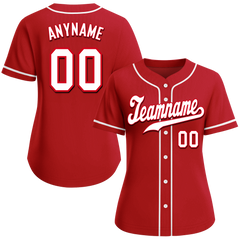 Custom Red Classic Style White Personalized Authentic Baseball Jersey BSBJ01-bd0fadf