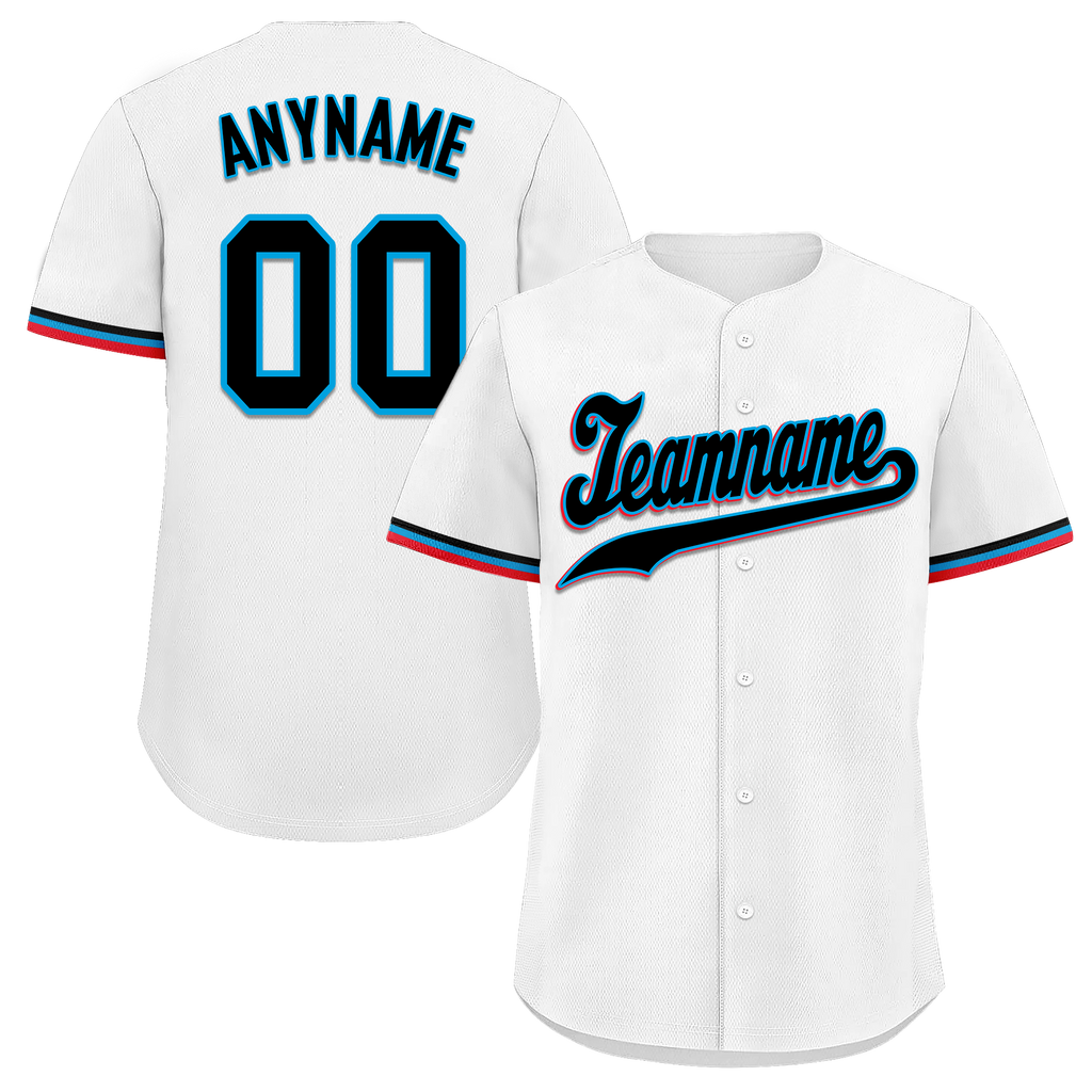 Custom White Classic Style Black Personalized Authentic Baseball Jersey BSBJ01-bd0face