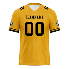 Custom Yellow Pittsburgh Personalized Authentic Football Jersey FBJ02-D020263-30