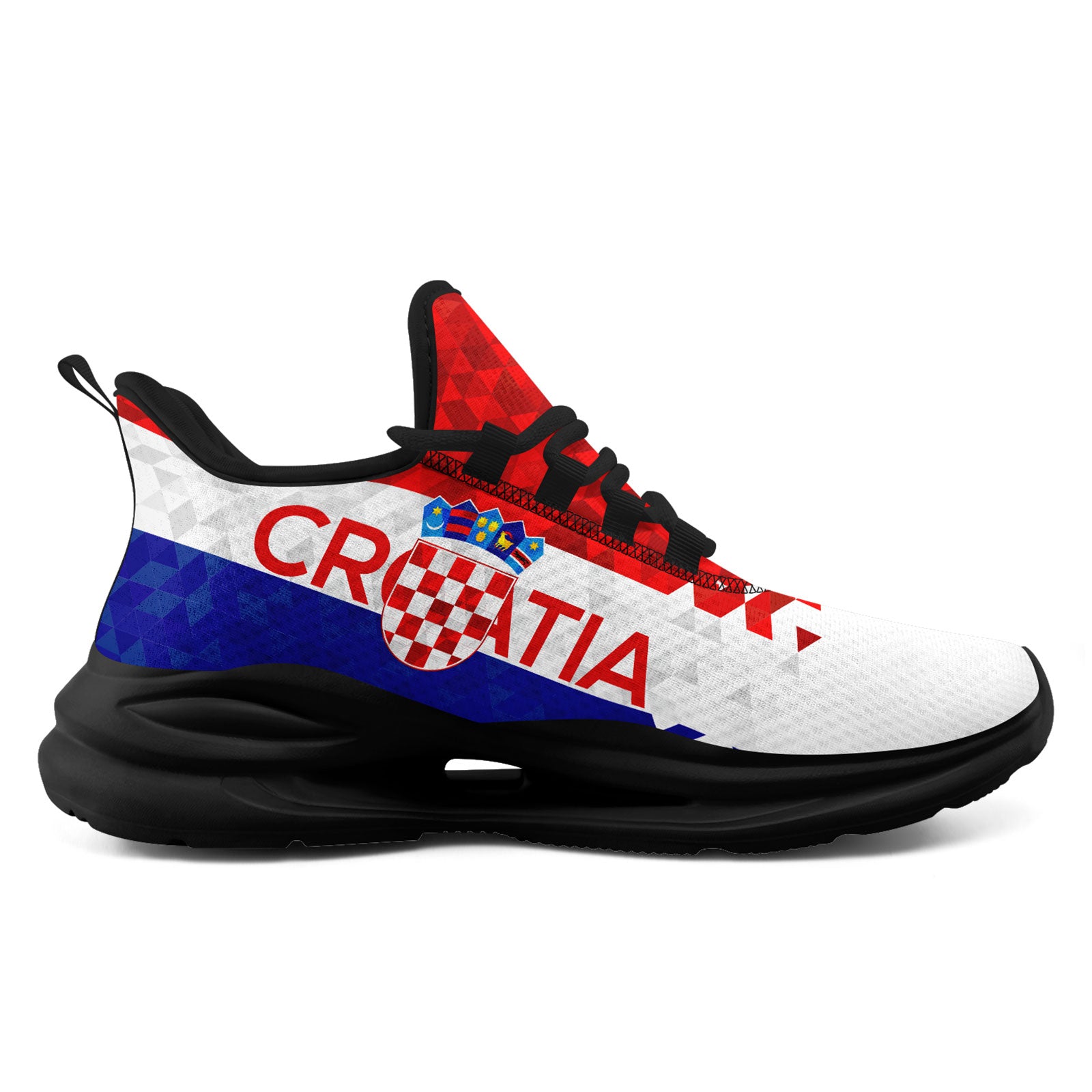 Custom Croatia 2026 World Cup Sneakers DIY Country Flag Running Shoes Lightweight Sport Shoes Gift for Football Fans Personalized Team Name and Logo FN079-F009105-5