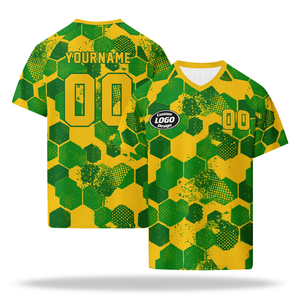 Custom 2026 World Cup Brazil High Quality Soccer Stadium Version Jersey Sneakers Sports Shoes and Hat Combo Offer Personalized Team Name and Logo ZH-F027089-4