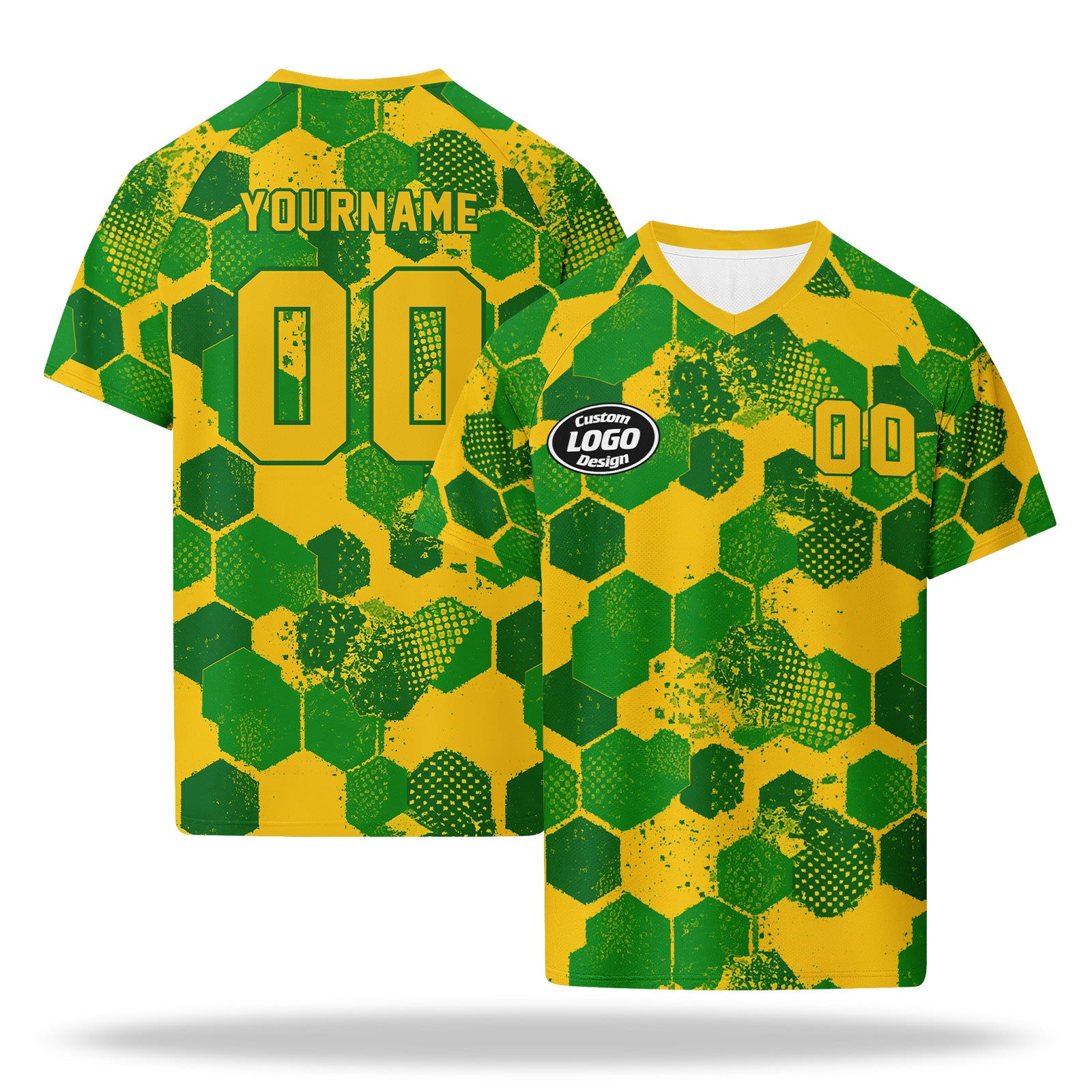 Custom 2026 World Cup Brazil High Quality Soccer Stadium Version Jersey Sneakers Sports Shoes and Hat Combo Offer Personalized Team Name and Logo ZH-F027089-4