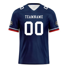 Custom Blue New England Personalized Authentic Football Jersey FBJ02-D020263-26