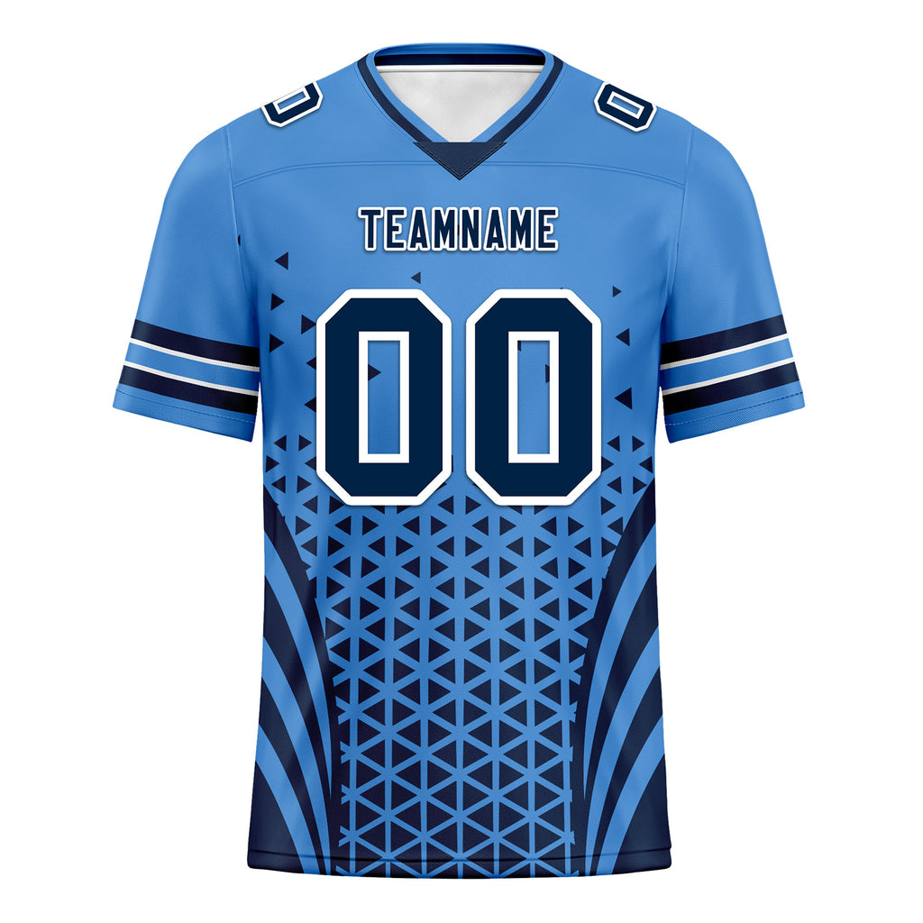 Custom Blue Deep Blue Tennessee Personalized Authentic Football Jersey FBJ02-D023033-32