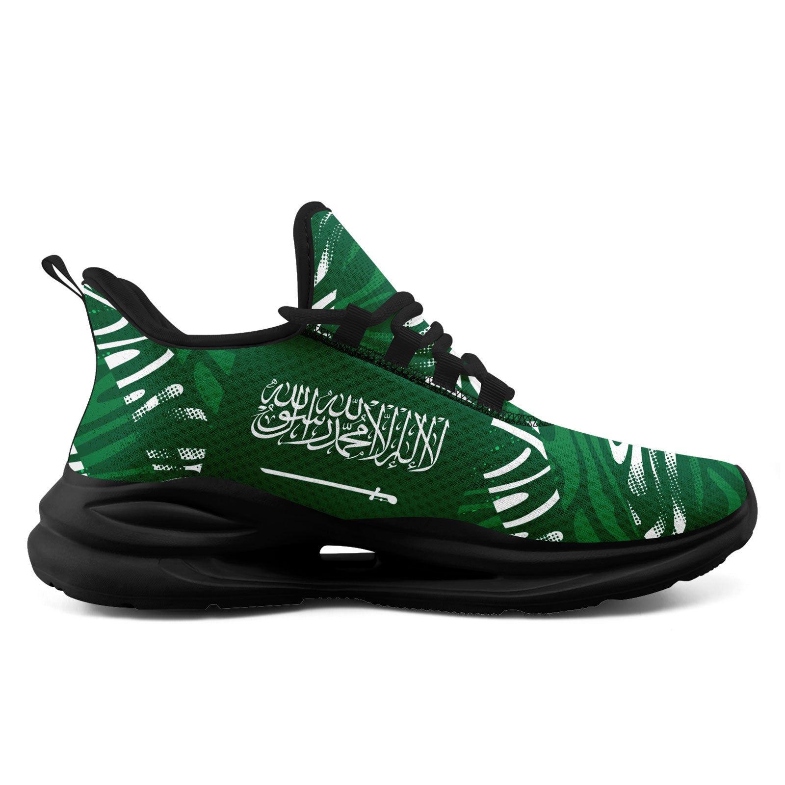 Custom Saudi Arabia 2026 World Cup Sneakers DIY Country Flag Running Shoes Lightweight Sport Shoes Gift for Football Fans Personalized Team Name and Logo FN079-F009093-2