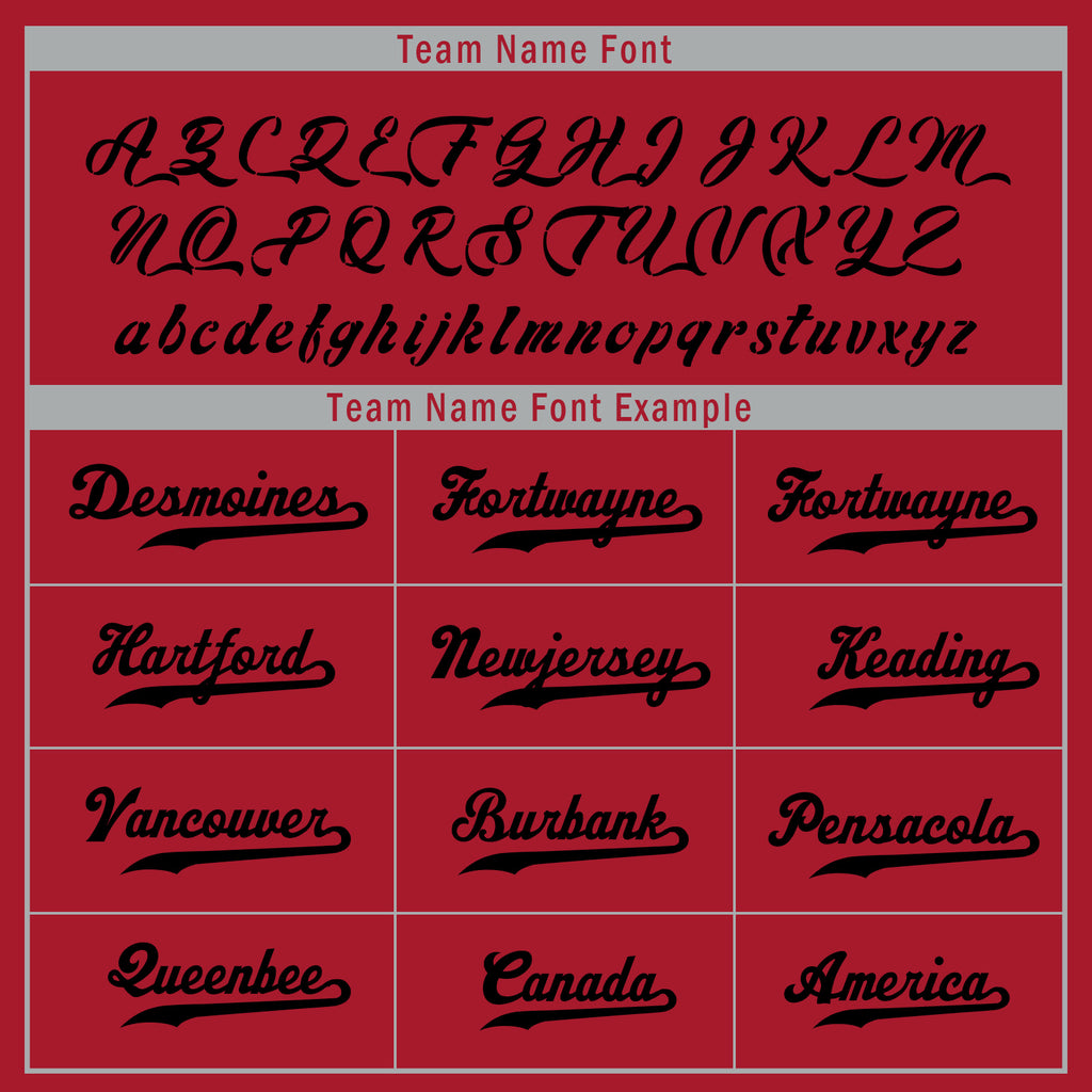Custom Red Gray Atlanta Jacket Bomber Full-Snap Varsity Letterman Personalized Jacket FZ005SX-D020290-3