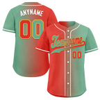 Custom Red Green Gradient Fashion Personalized Authentic Baseball Jersey BSBJ01-D0a7a09