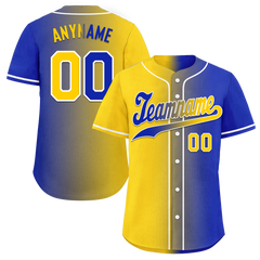 Custom Yellow Blue Gradient Fashion Personalized Authentic Baseball Jersey BSBJ01-D0a7098