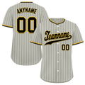 Custom Grey Classic Style Black Personalized Authentic Baseball Jersey BSBJ01-bd0faef
