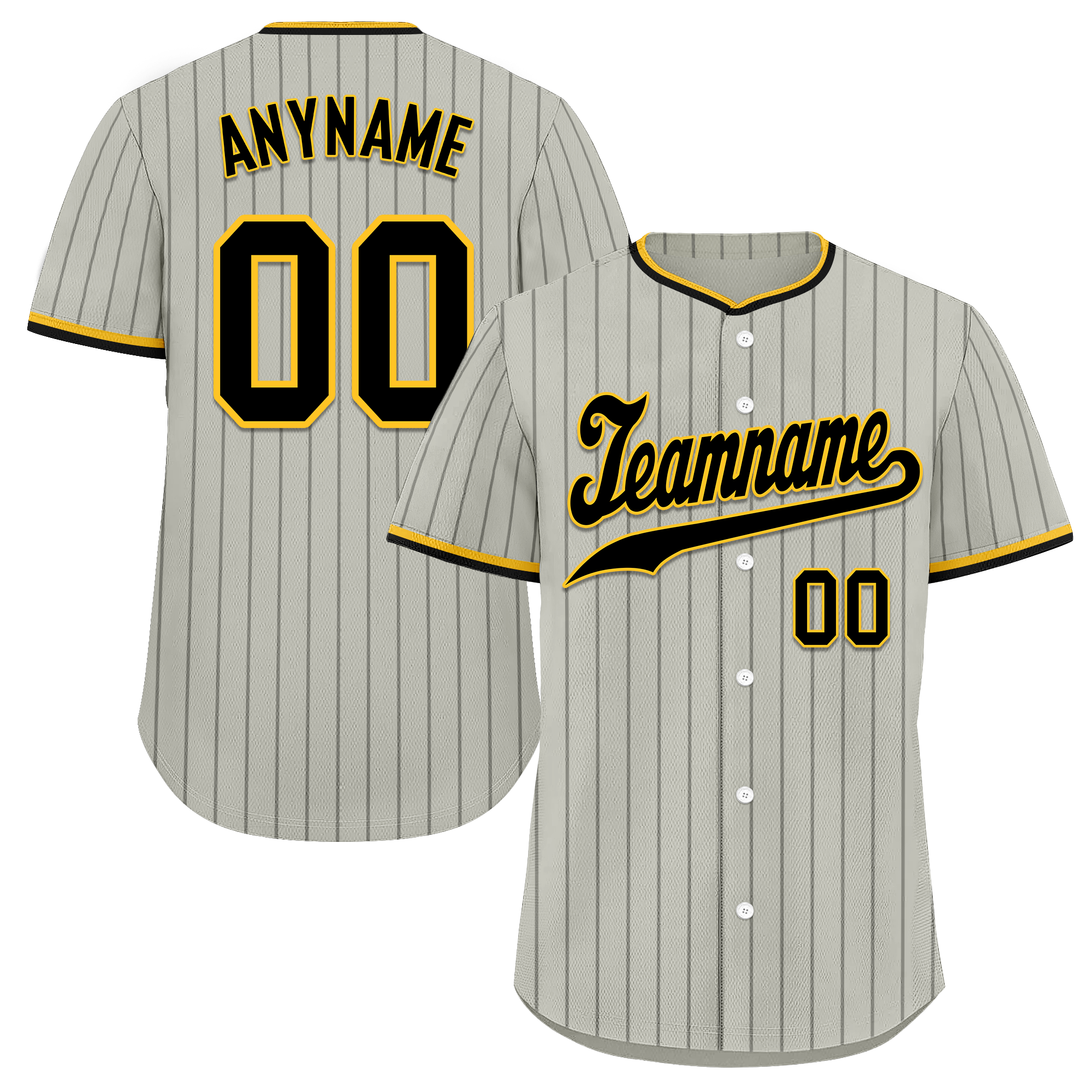 Custom Grey Classic Style Black Personalized Authentic Baseball Jersey BSBJ01-bd0faef