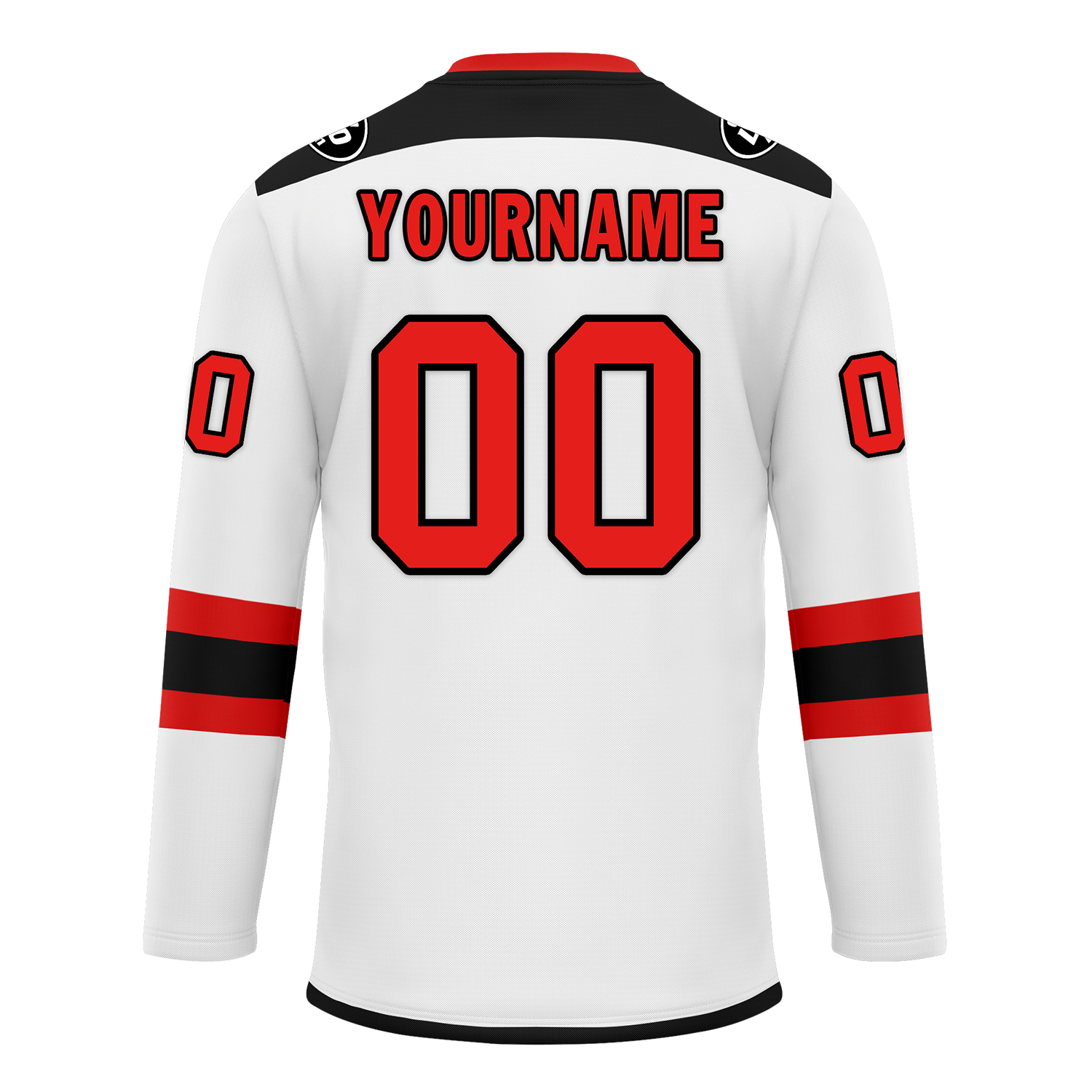 Custom White Black Personalized Hockey Jersey HCKJ01-D0a700c