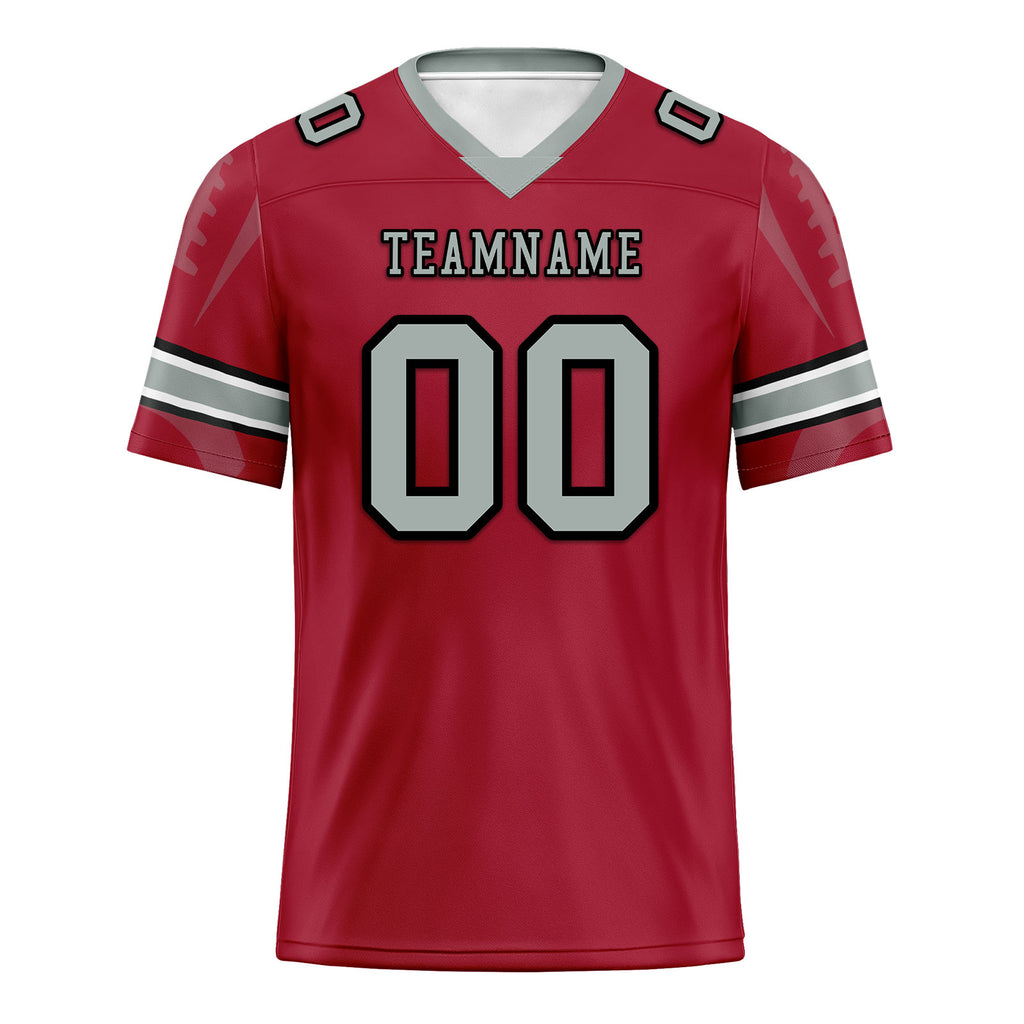 Custom Red Atlanta Personalized Authentic Football Jersey FBJ02-D025033-2