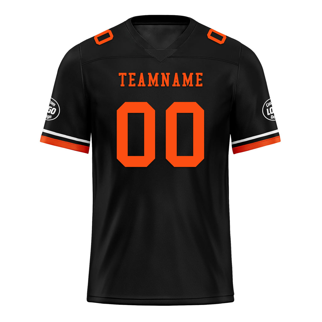 Custom Black Orange Cincinnati Football Jersey and Firesoul Sports Shoes Combo Offer Personalized Combo ZH-D020273-6