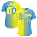 Custom Yellow Blue Gradient Fashion Personalized Authentic Baseball Jersey BSBJ01-D0a7aa0