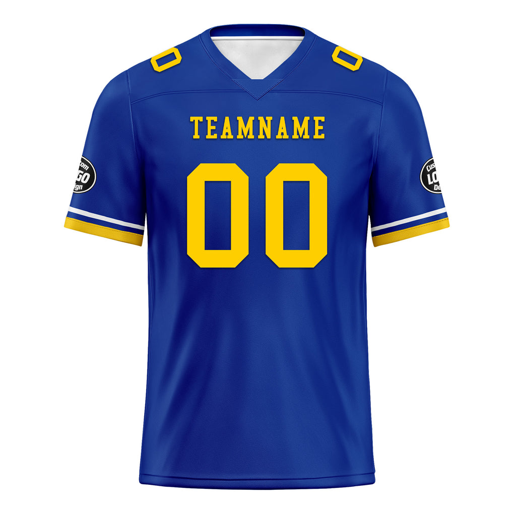 Custom Blue Yellow Los Angeles Football Jersey and Firesoul Sports Shoes Combo Offer Personalized Combo ZH-D020273-15