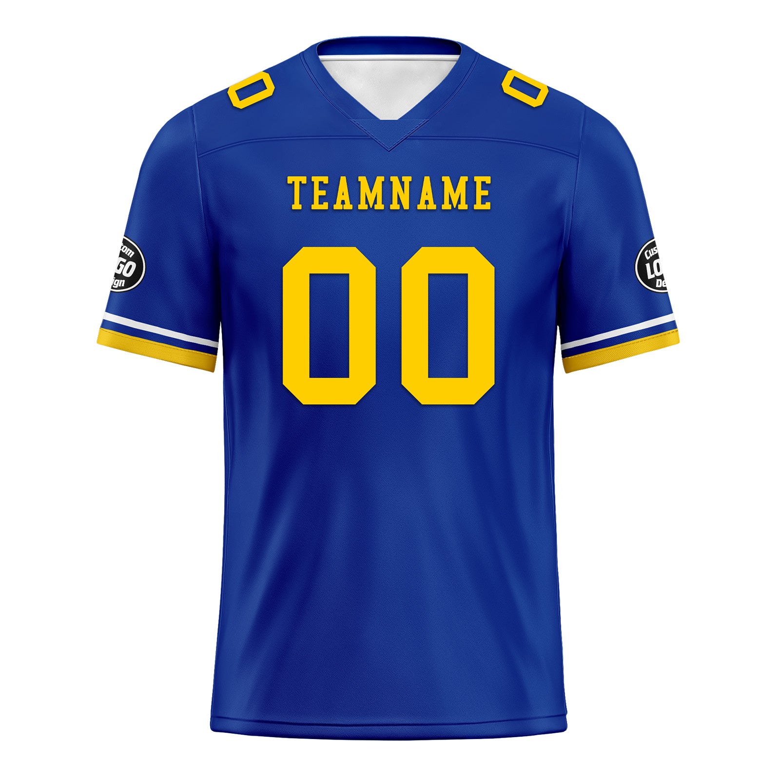 Custom Blue Yellow Los Angeles Football Jersey and Firesoul Sports Shoes Combo Offer Personalized Combo ZH-D020273-15