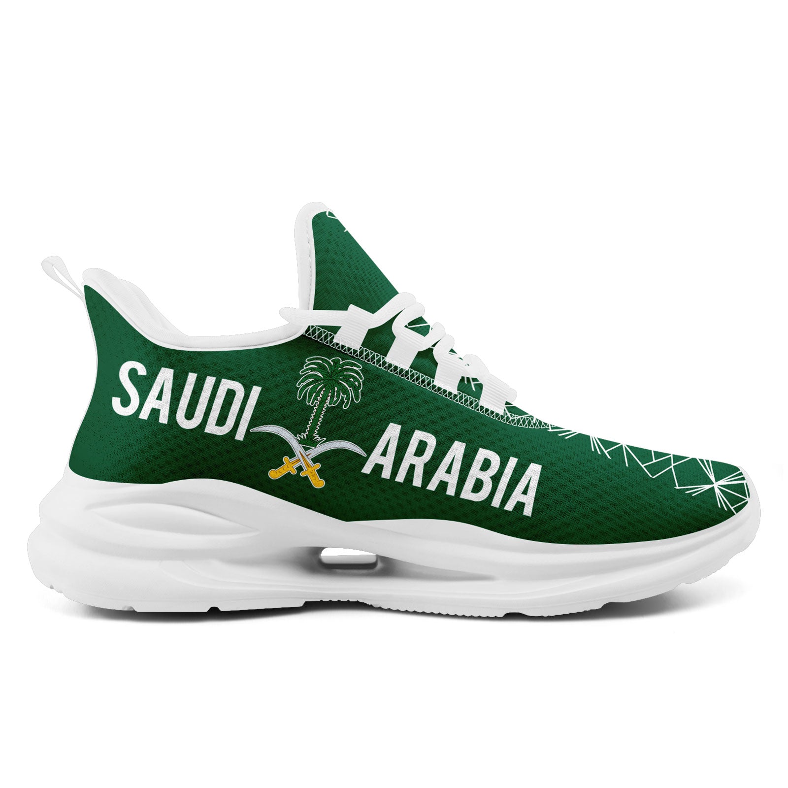 Custom Saudi Arabia 2026 World Cup Sneakers DIY Country Flag Running Shoes Lightweight Sport Shoes Gift for Football Fans Personalized Team Name and Logo FN079-F009093-3