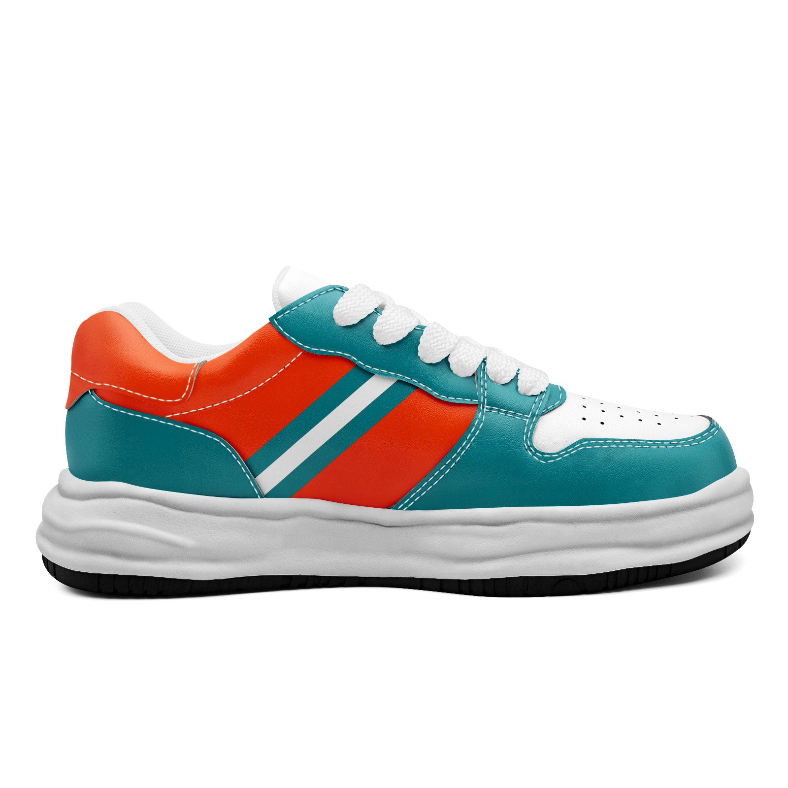 Custom Green Orange Miami Shoes Personalized Sneaker FN032-D020389-24