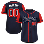 Custom Blue Red Raglan Sleeves Personalized Authentic Baseball Jersey BSBJ01-D017180