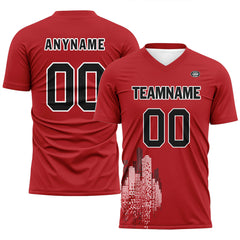 Custom Red Soccer Sets Jersey Personalized SCJ101-D28001