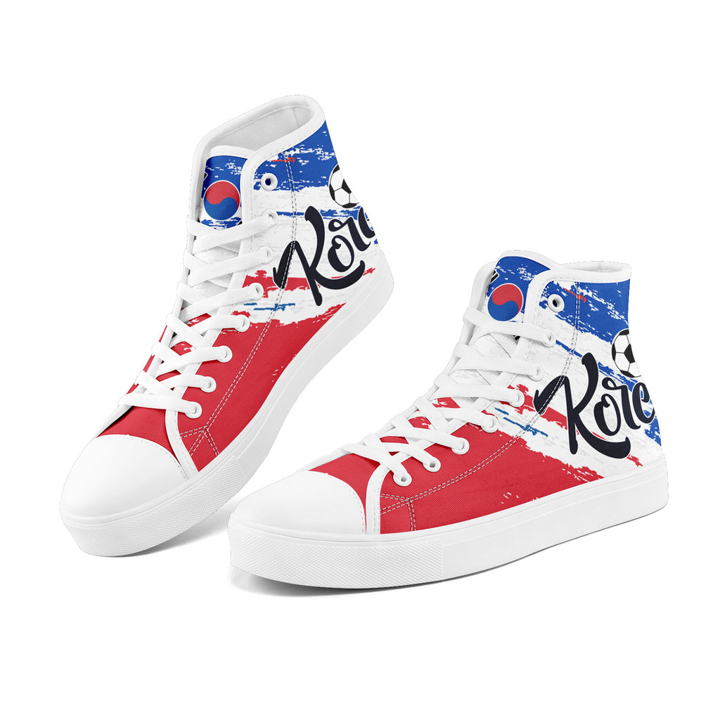 Custom South Korea 2026 World Cup Sneakers DIY Country Flag Running Shoes Lightweight Sport Shoes Gift for Football Fans Personalized Team Name and Logo FN024-F009070-2