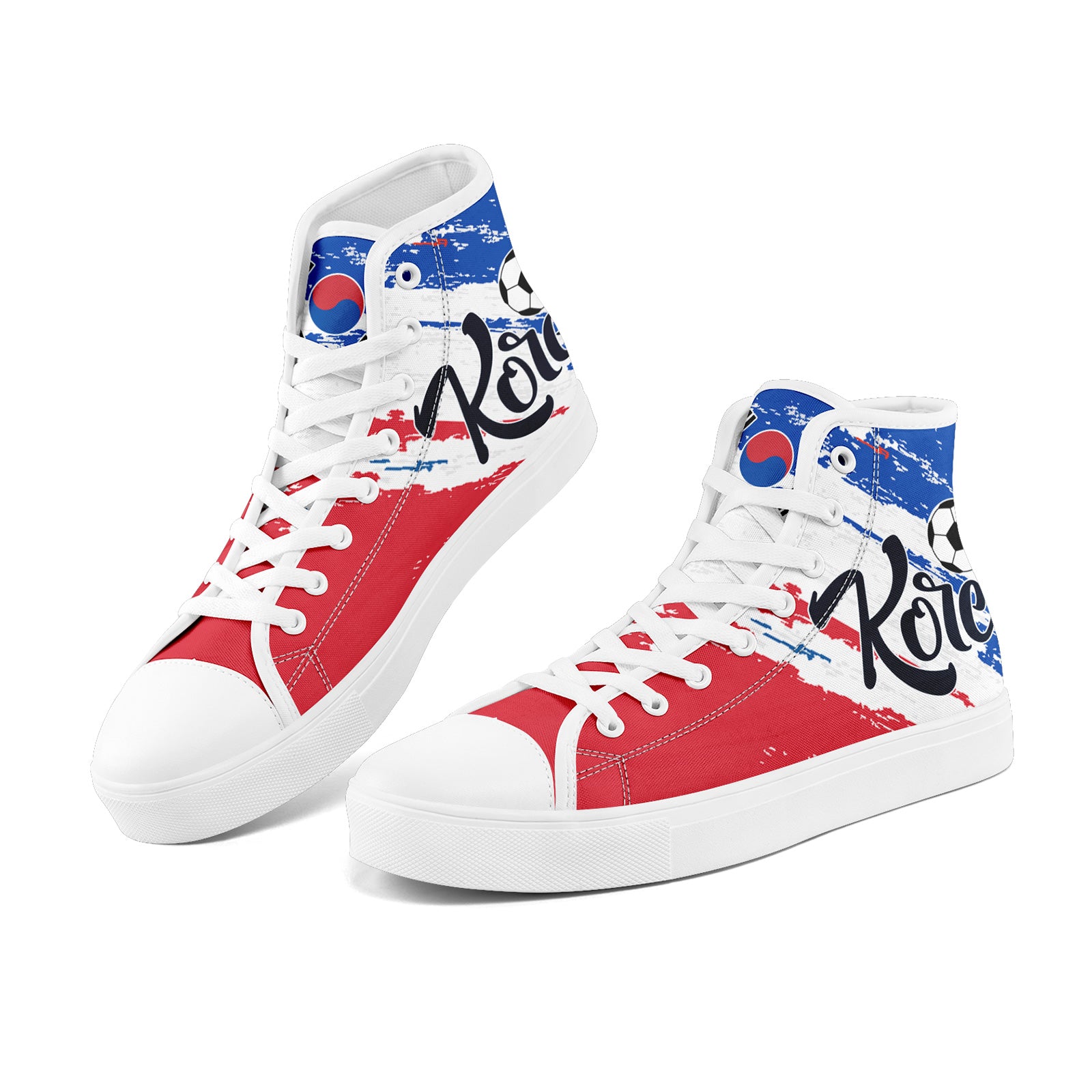 Custom South Korea 2026 World Cup Sneakers DIY Country Flag Running Shoes Lightweight Sport Shoes Gift for Football Fans Personalized Team Name and Logo FN024-F009070-2