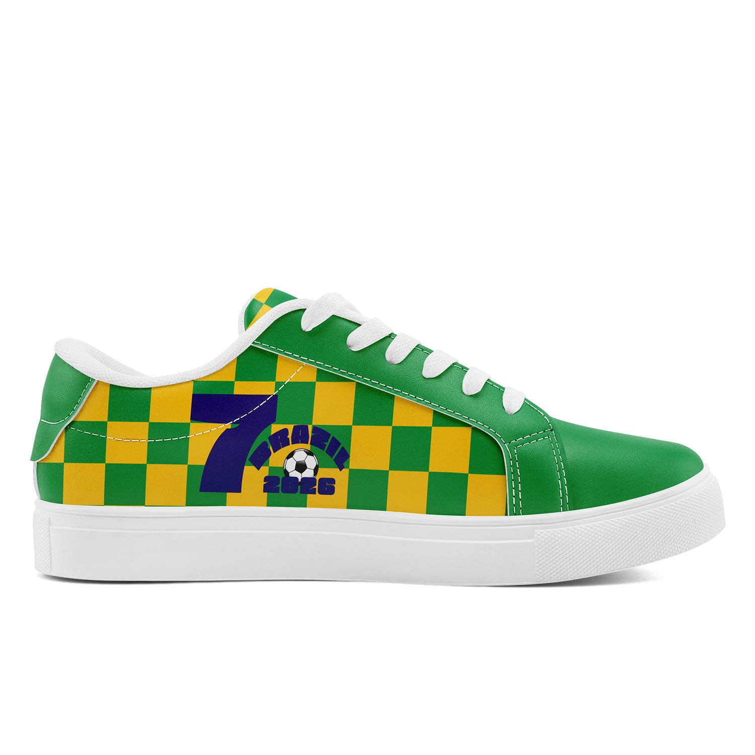 Custom 2026 World Cup Brazil Sneakers DIY Country Flag Running Shoes Lightweight Sport Shoes Gift for Football Fans Personalized Team Name and Logo FN023-F027052-4