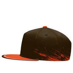 Custom Orange Brown Cleveland Hat Sport Design Cap Stitched Adjustable Personalized PR067B-D020261-8