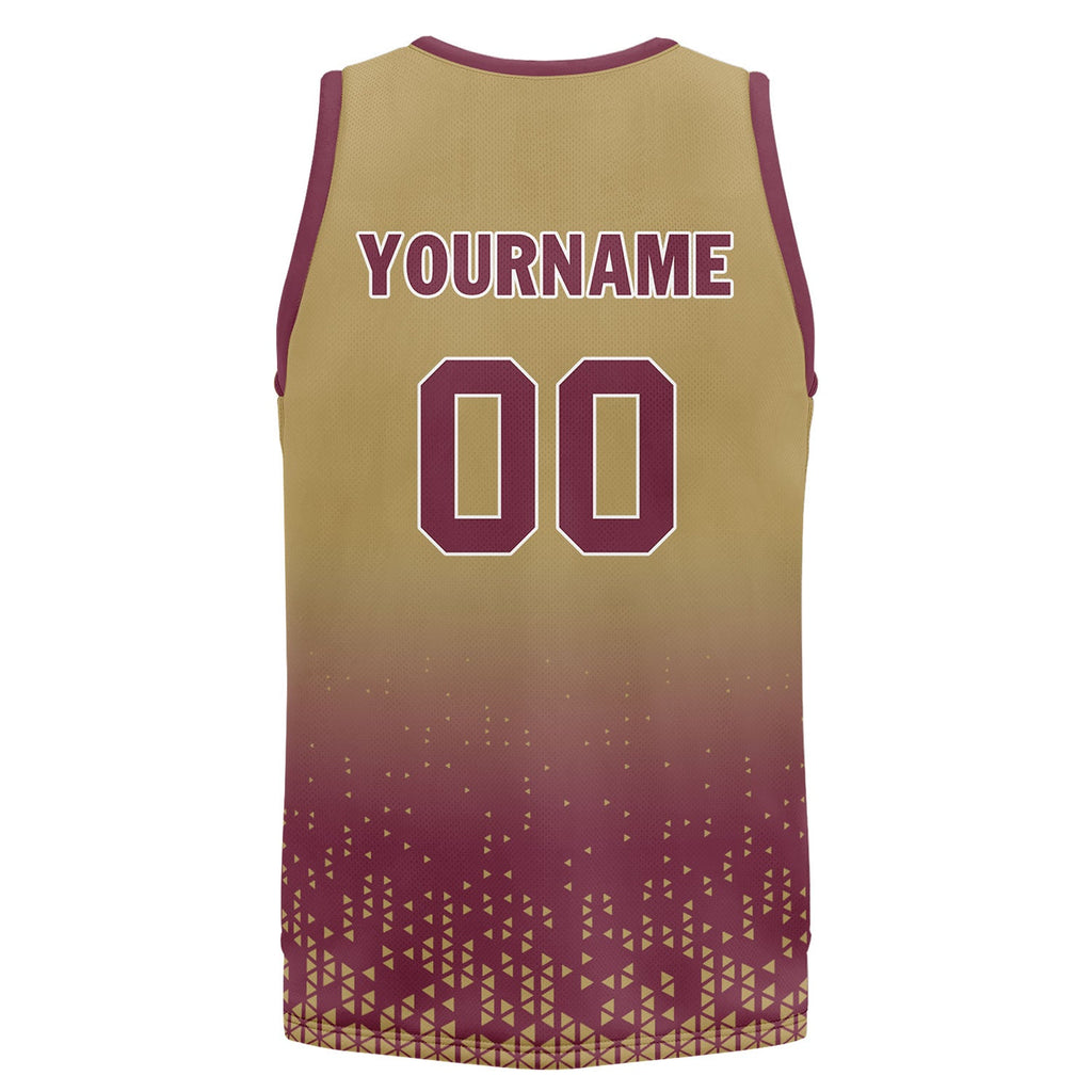 Custom Yellow Red Fade Fashion Sports Uniform Basketball Jersey BBJ01-D020102-5