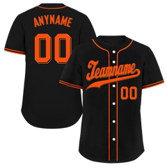 Custom Black Classic Style Orange Personalized Authentic Baseball Jersey BSBJ01-bd0fae7