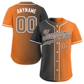 Custom Grey Orange Gradient Fashion Personalized Authentic Baseball Jersey BSBJ01-D0a7097