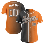 Custom Grey Orange Gradient Fashion Personalized Authentic Baseball Jersey BSBJ01-D0a7097