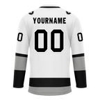 Custom White Grey Personalized Hockey Jersey HCKJ01-D0a70e7