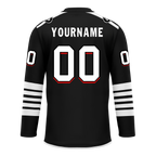 Custom Black White Personalized Hockey Jersey HCKJ01-D0a700d