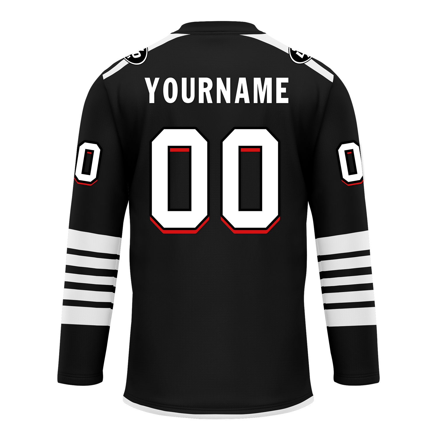 Custom Black White Personalized Hockey Jersey HCKJ01-D0a700d