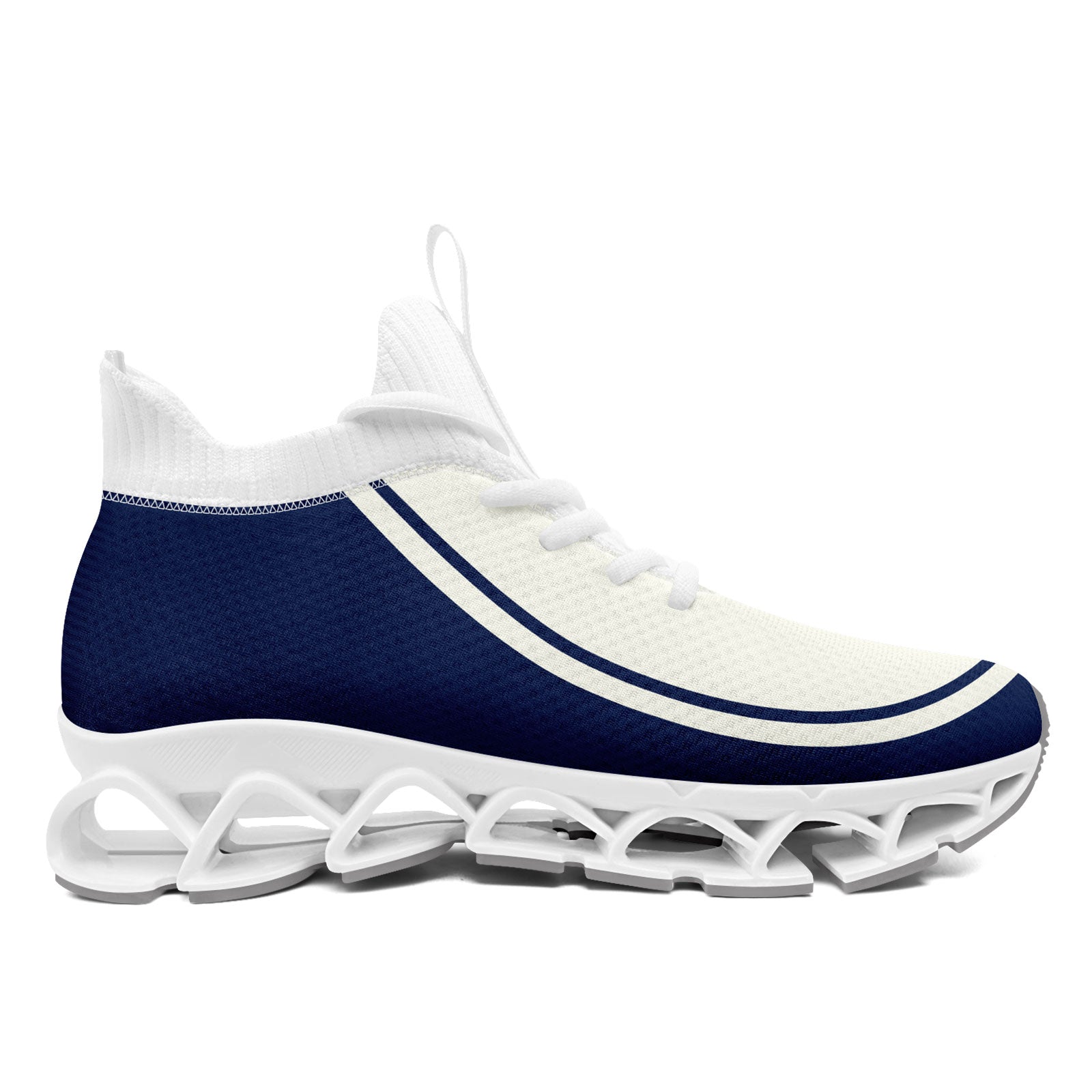 Custom Cream Navy Maxsoul Shoes Personalized Sneaker FN030XD-D020388-12