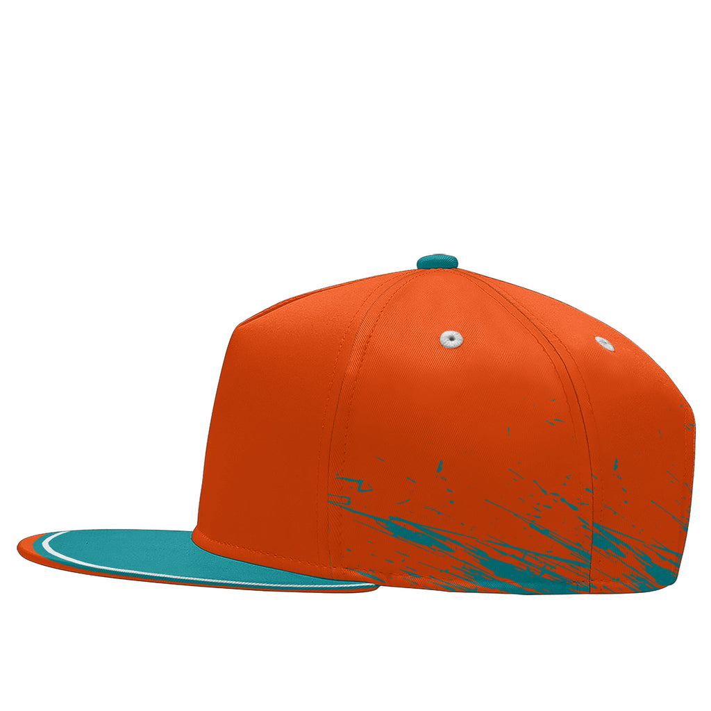 Custom Orange Blue Miami Football Jersey and Hat Combo Offer Personalized Combo ZH-D020326-24