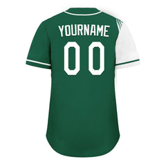 Custom Green White Classic Style Personalized Authentic Baseball Jersey UN002-D0b0a00-b0