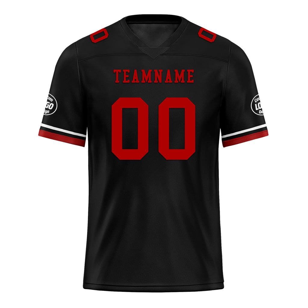 Custom Black Red Arizona Football Jersey and Firesoul Sports Shoes Combo Offer Personalized Combo ZH-D020273-1