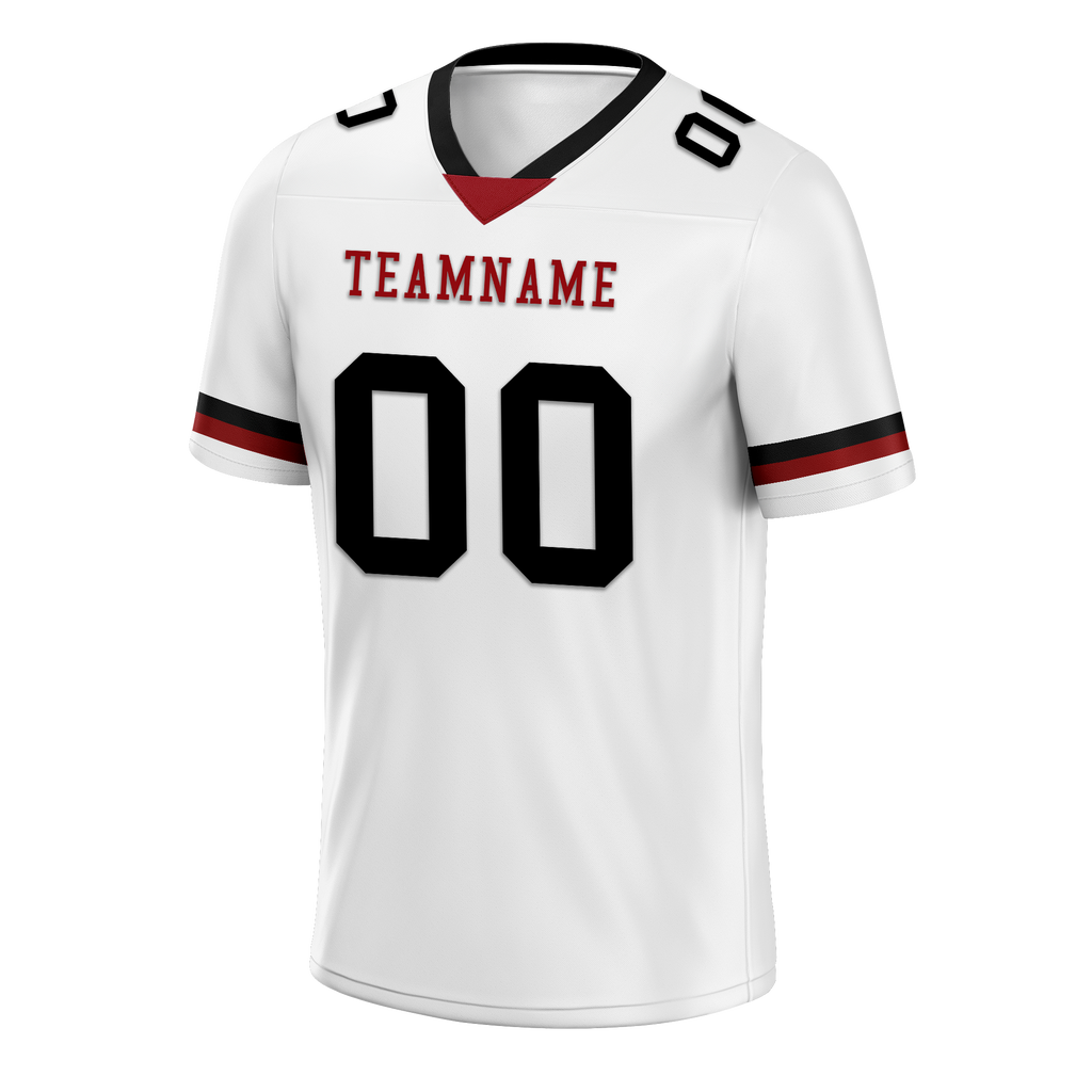Custom White Black Classic Style Personalized Authentic Football Jersey FBJ02-bd0a700b