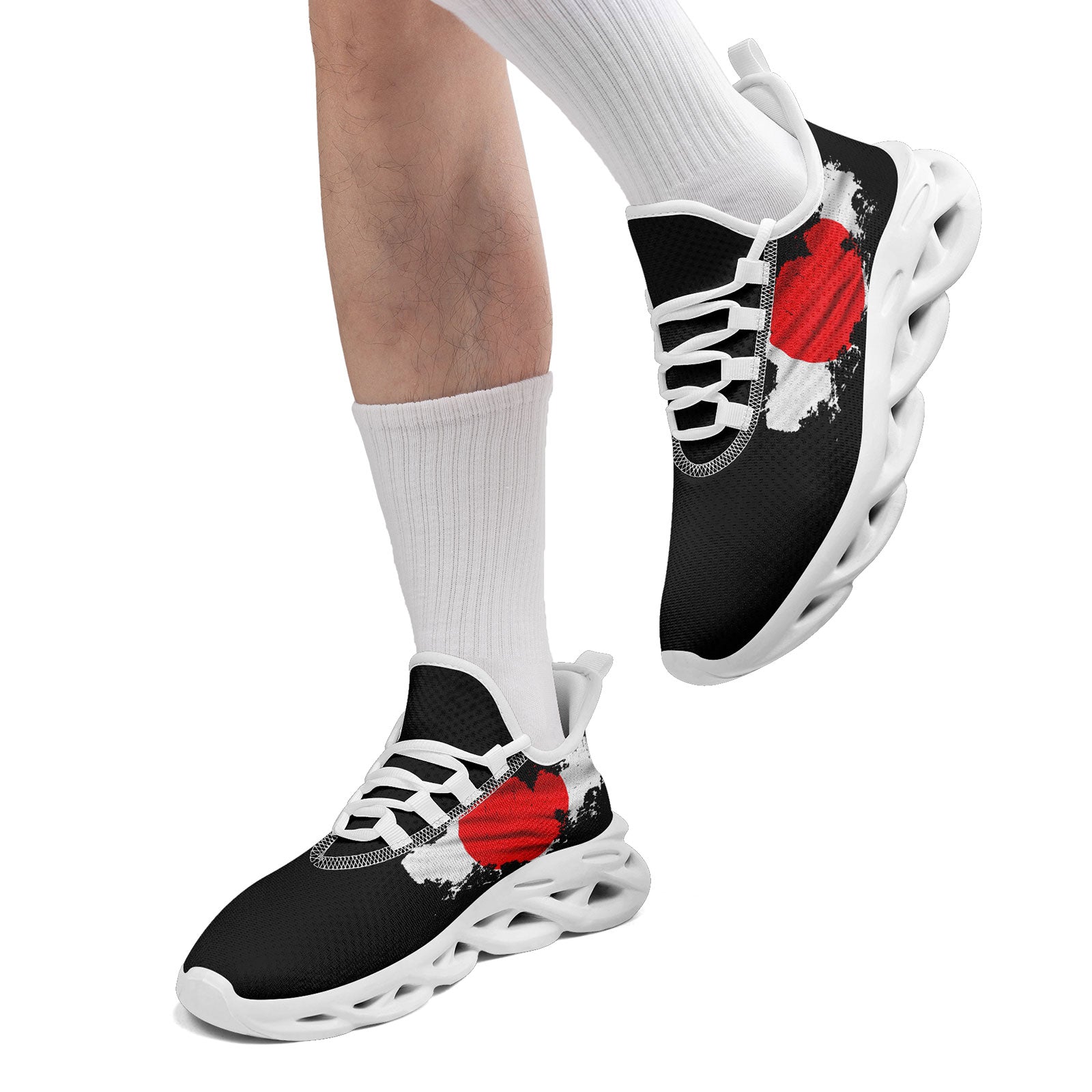 Custom Japan 2026 World Cup Sneakers DIY Country Flag Running Shoes Lightweight Sport Shoes Gift for Football Fans Personalized Team Name and Logo FN003-F025044-1