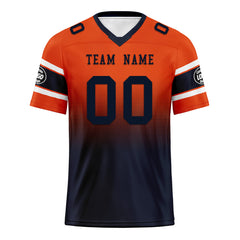 Custom Orange Blue Chicago Football Jersey and Hat Combo Offer Personalized Combo ZH-D020326-7