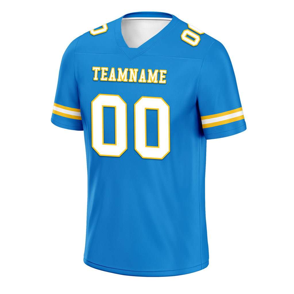 Custom Light Blue Los Angeles Personalized Authentic Football Jersey FBJ02-E0601-11