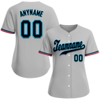 Custom Grey Classic Style Black Personalized Authentic Baseball Jersey BSBJ01-bd0facf