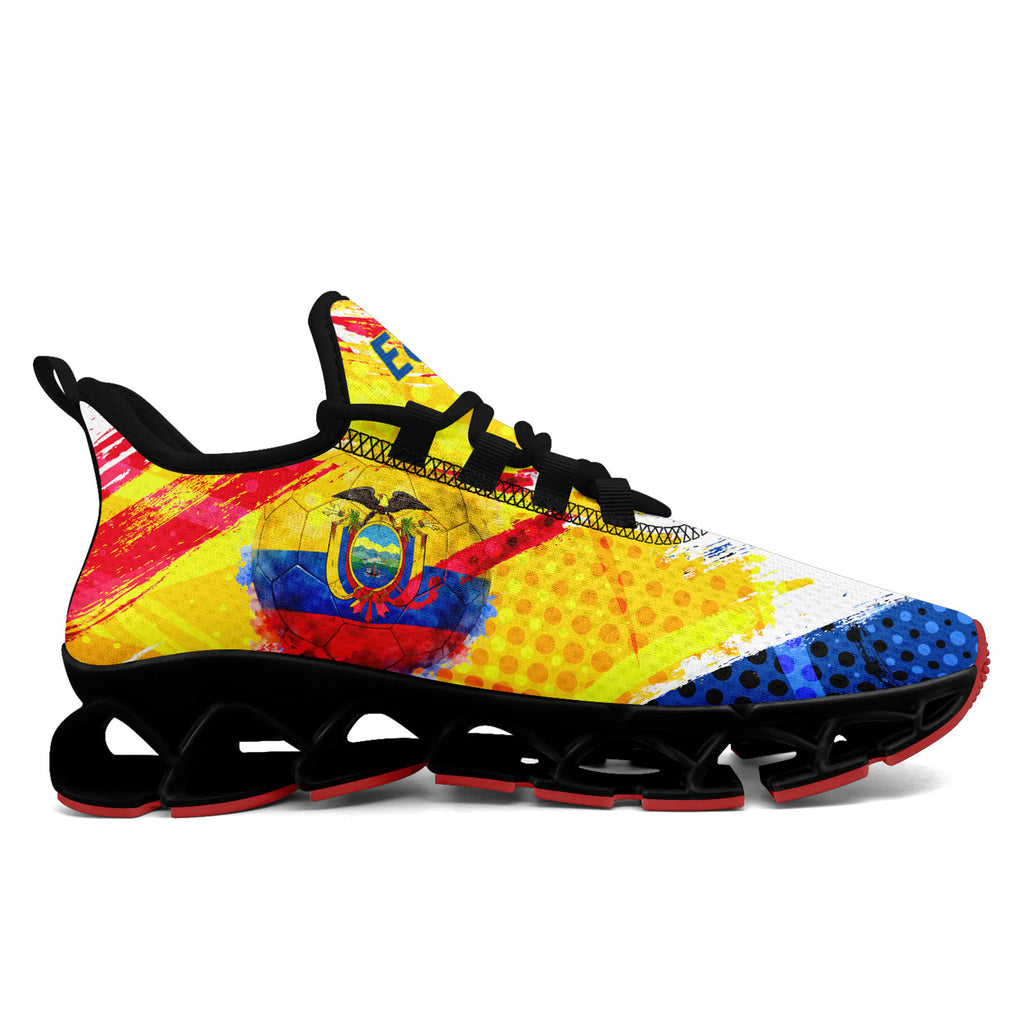 Custom Ecuador 2026 World Cup Sneakers DIY Country Flag Running Shoes Lightweight Sport Shoes Gift for Football Fans Personalized Team Name and Logo FN003XD-F009092-4
